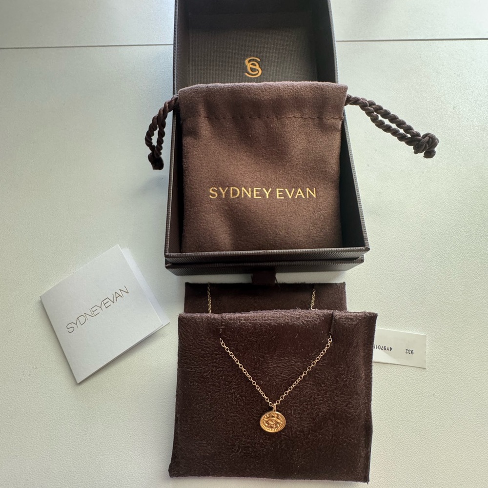 SAKS FIFTH AVENUE 14K Yellow Gold Evil Eye Pendant Necklace BRAND NEW